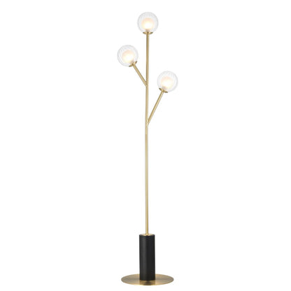 Udo 3 Light satin Brass Floor lamp