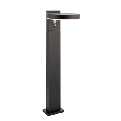 Ebro Outdoor IP44 PIR Black Solar-Powered Post