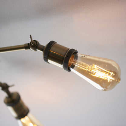 Hal 5 Light Semi Flush Antique Brass