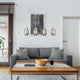Cyclone 4 Light Smoked Glass Ceiling Bar Pendant