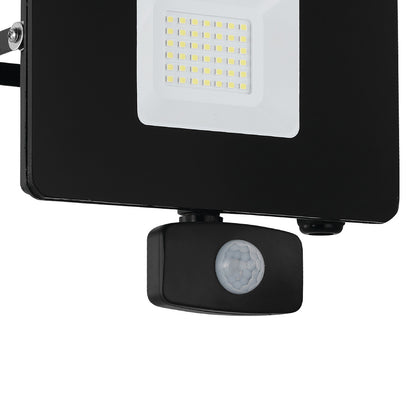 Faedo 3 30W PIR LED Daylight Floodlight IP44 Black