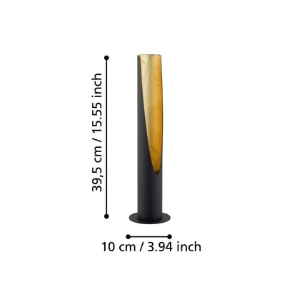Barbotto  Black and Gold Table Lamp