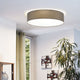 Pasteri 3 Light Taupe Fabric Flush Ceiling Light