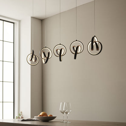 Cosma 5 Light Bar Pendant Black