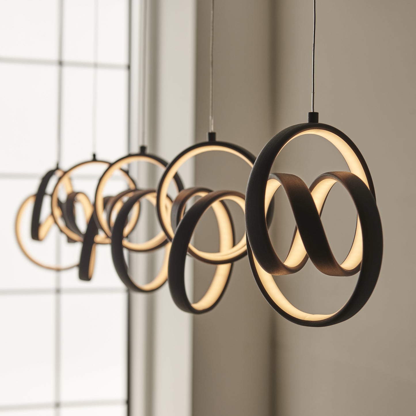 Cosma 5 Light Bar Pendant Black