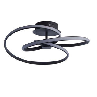 Dune LED Semi Flush Matt Black Ceiling Light