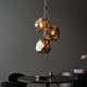 Rock 3 Light Chrome & Glass Ceiling Pendant
