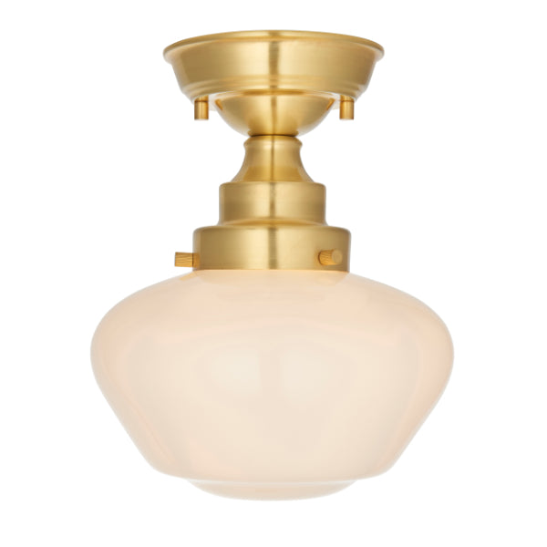 Anri Satin Brass Semi Flush Ceiling Light