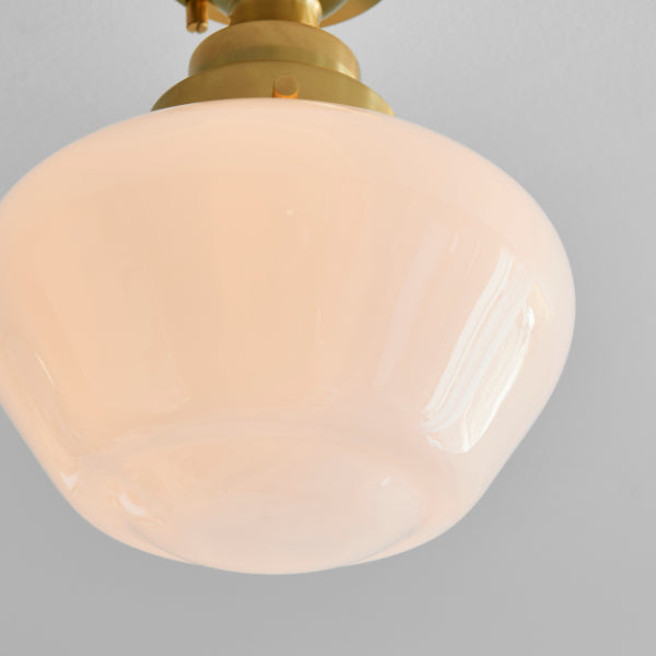 Anri Satin Brass Semi Flush Ceiling Light