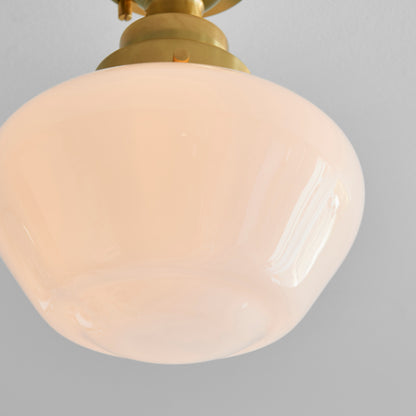 Anri Satin Brass Semi Flush Ceiling Light