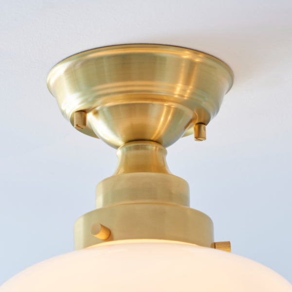 Anri Satin Brass Semi Flush Ceiling Light
