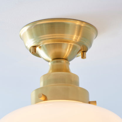 Anri Satin Brass Semi Flush Ceiling Light