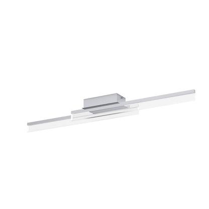 Palmital Satin Chrome & Clear LED Flush Ceiling Light