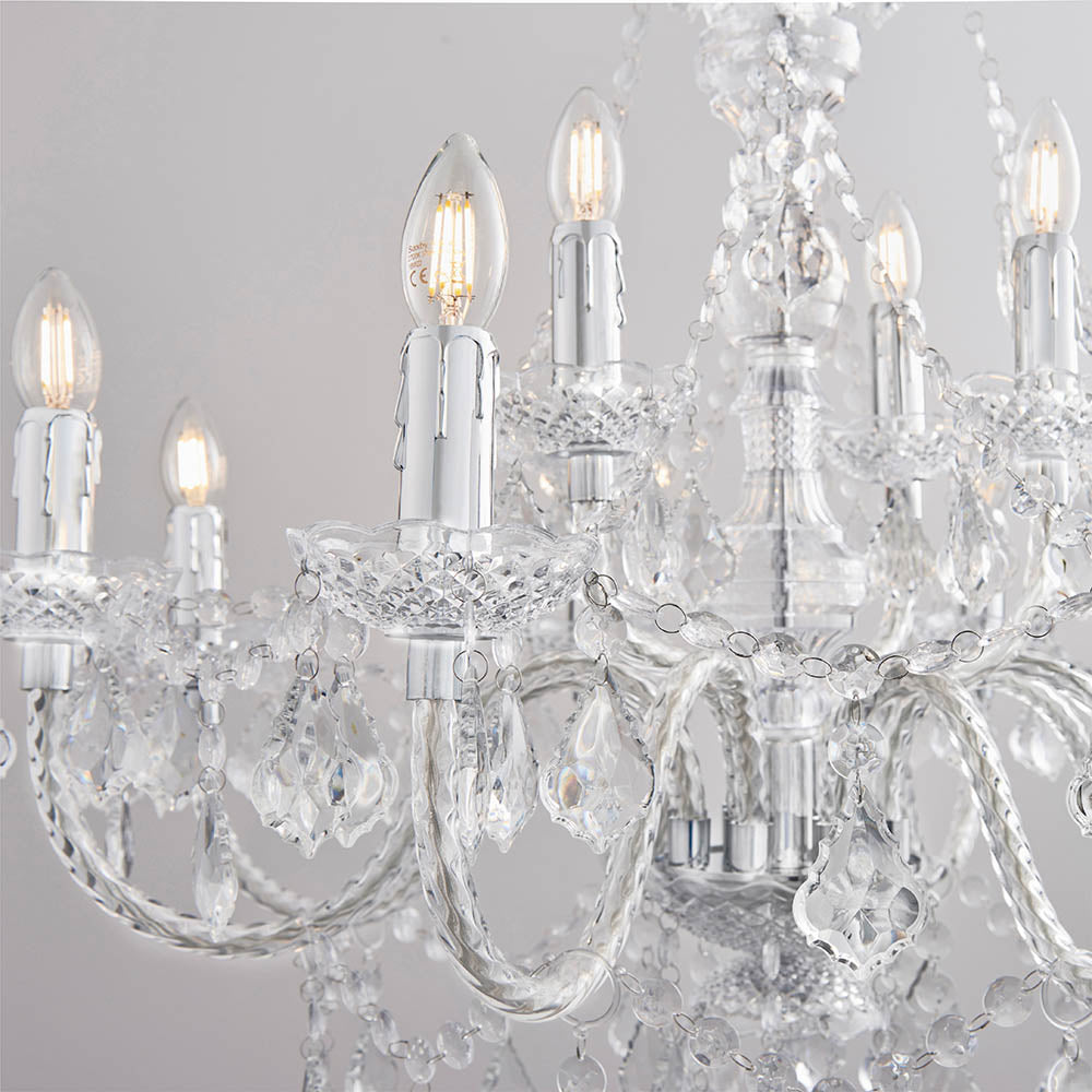 Clarence 12 Light Crystal Chandelier