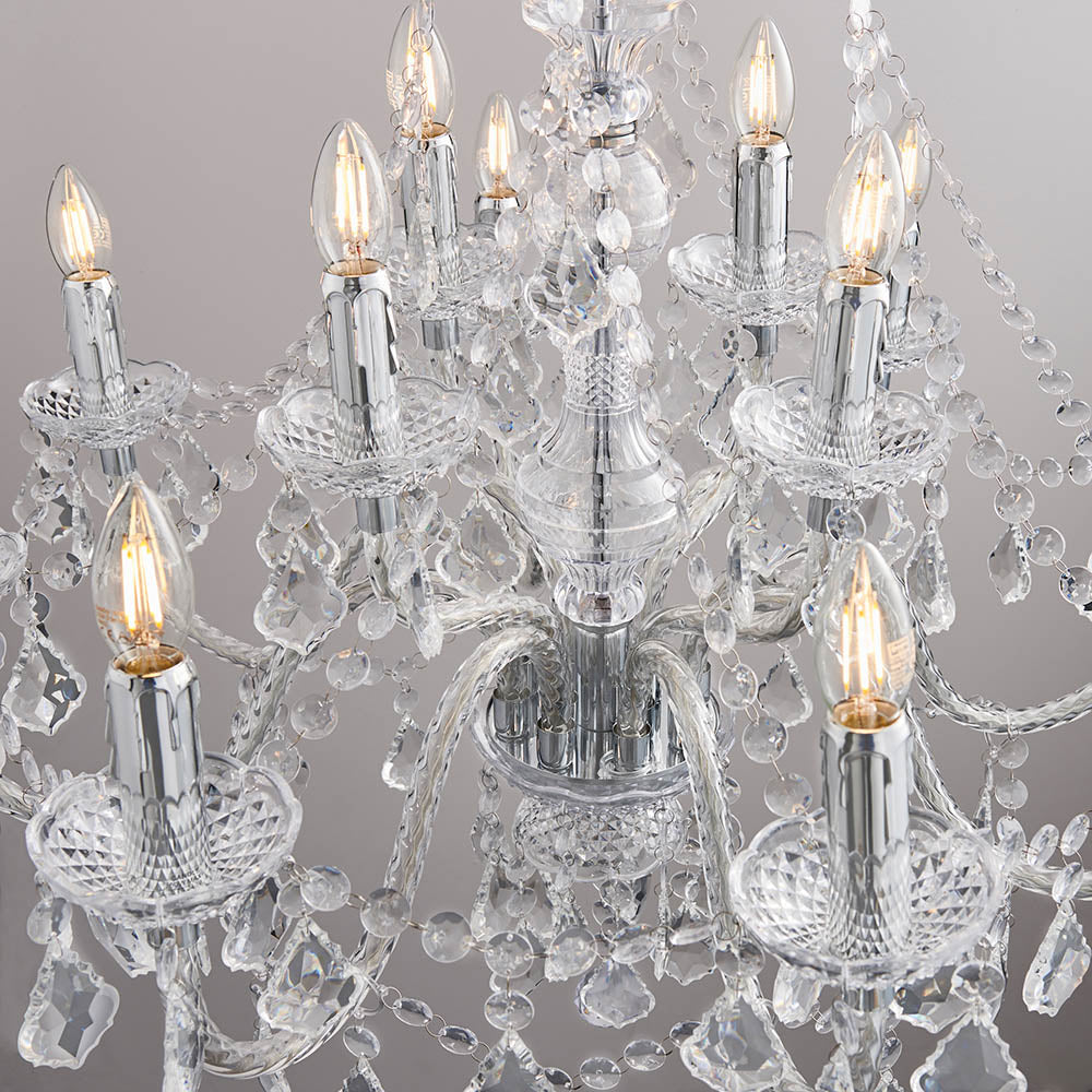 Clarence 12 Light Crystal Chandelier