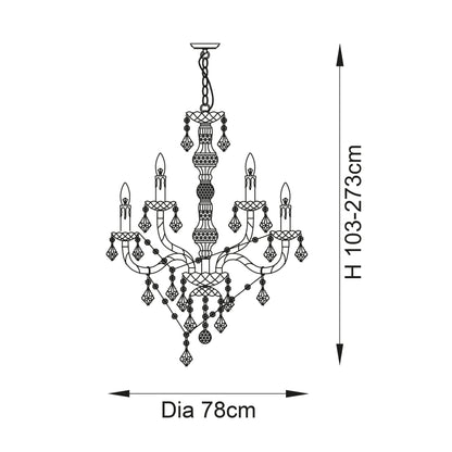 Clarence 12 Light Crystal Chandelier