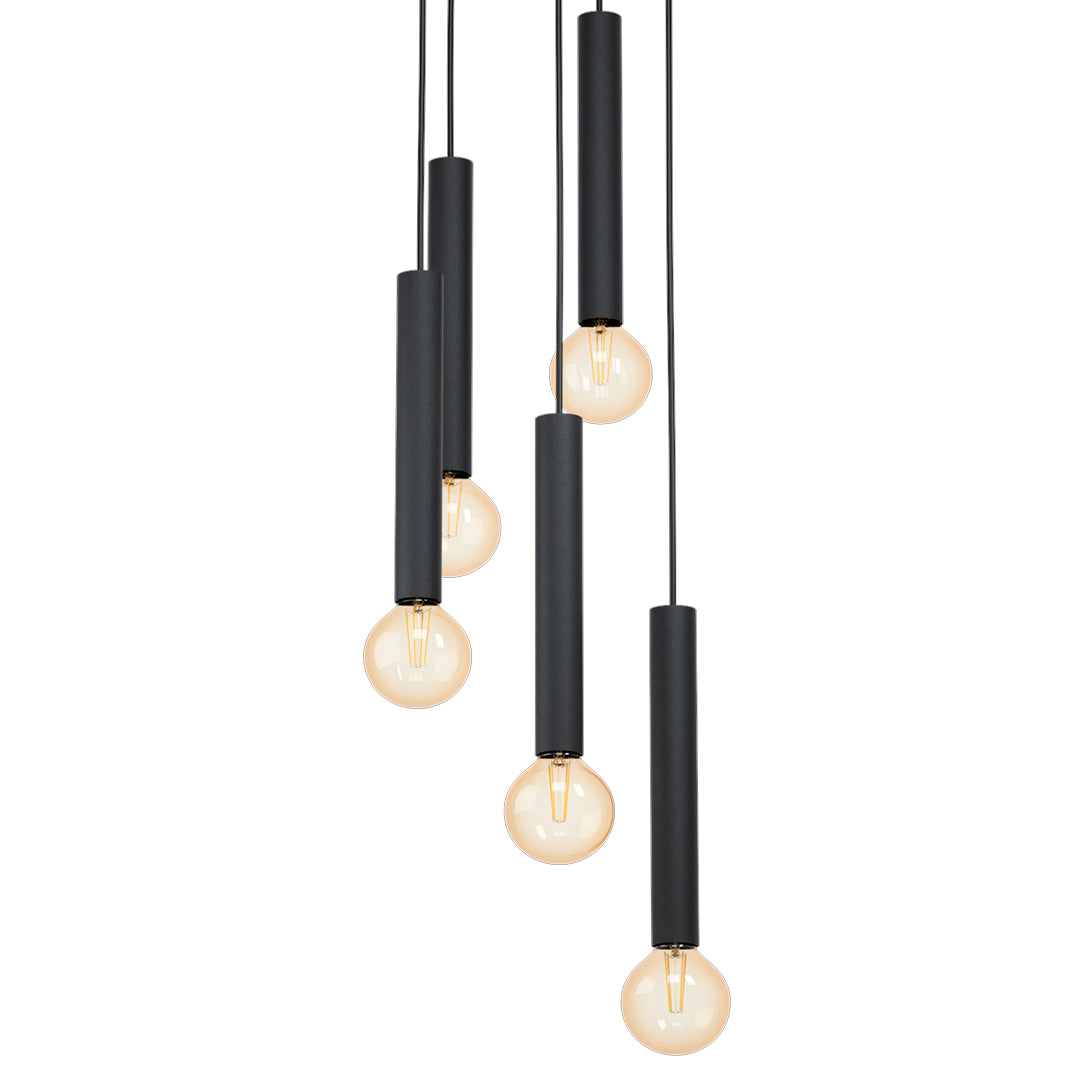 Cortenova 5 Light Matte Black Ceiling Pendant