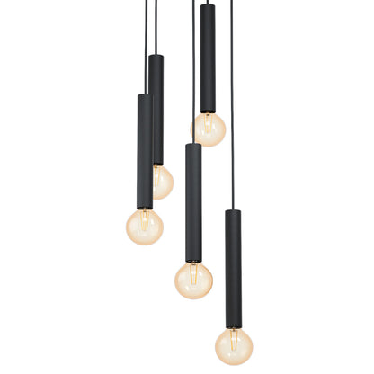 Cortenova 5 Light Matte Black Ceiling Pendant