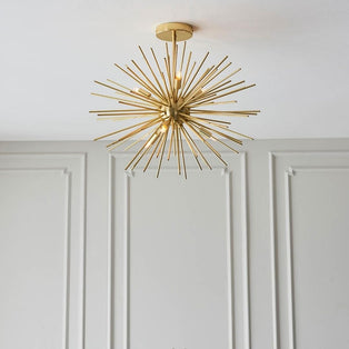 Orta 6 Light Gold Semi Flush Ceiling Light