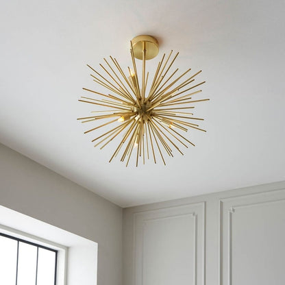 Orta 6 Light Gold Semi Flush Ceiling Light