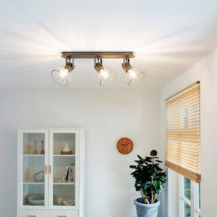 Sambatello 3 Light Bronze Ceiling Spotlight Bar
