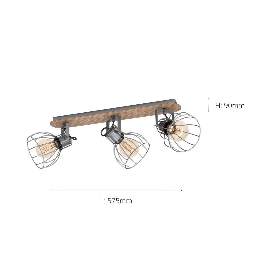 Sambatello Bronze 3 Light Spotlight Bar
