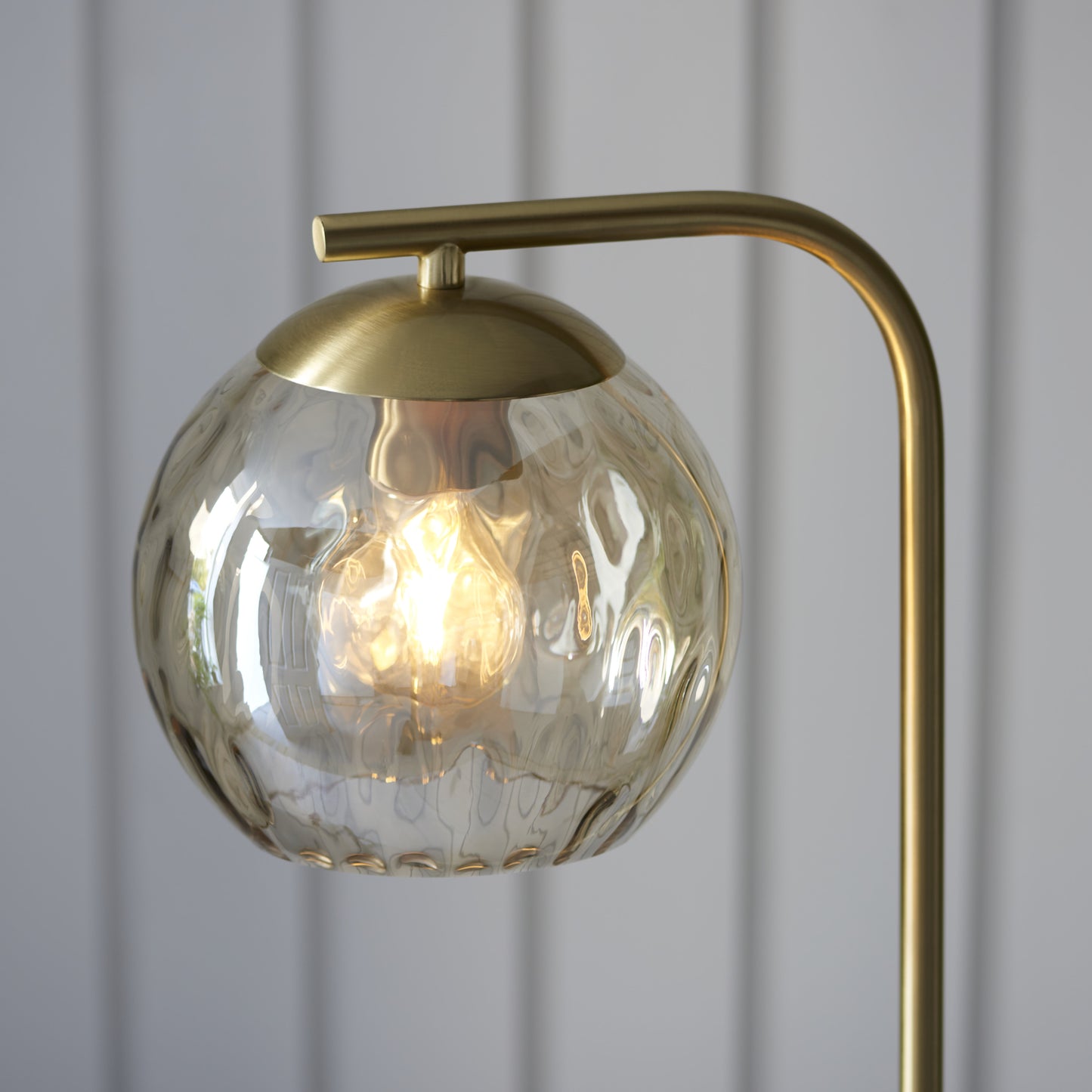Dimple 1 Light Floor Lamp Brushed Gold