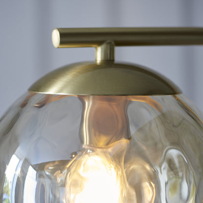 Dimple 1 Light Floor Lamp Brushed Gold