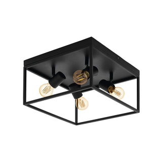 Silentina 4-Light Black Flush Ceiling Light