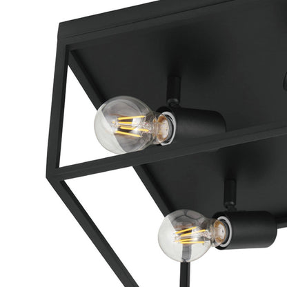 Silentina 4-Light Black Flush Ceiling Light