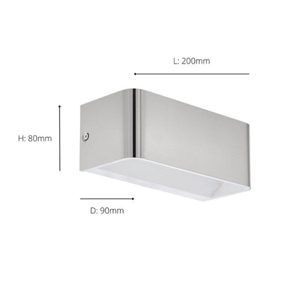 Sania Nickel & White LED Wall Light