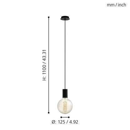 Pozueta Black Pendant