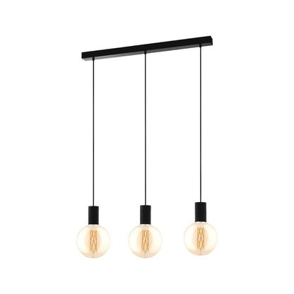 Pozueta 3-Light Black Ceiling Pendant Light