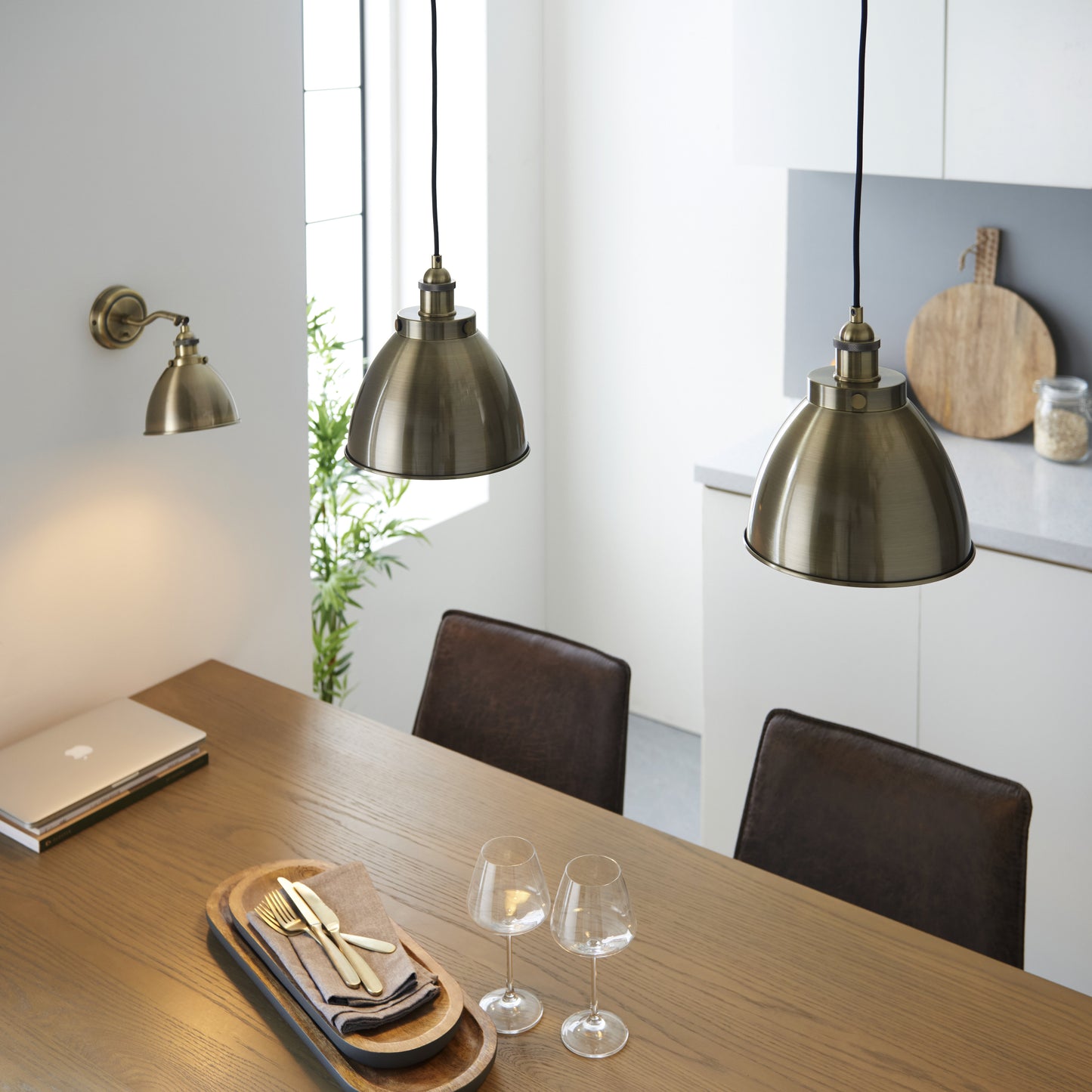 Franklin Small Pendant Antique Brass