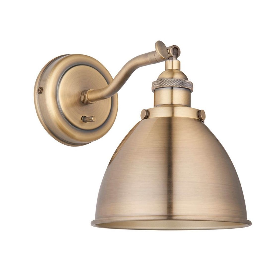 Franklin Antique Brass Resto-Style Wall Light