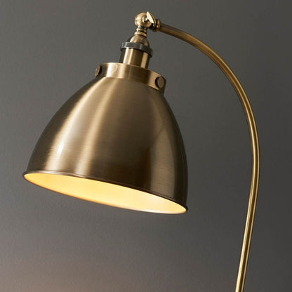 Franklin Black & Antique Brass Task Floor Lamp
