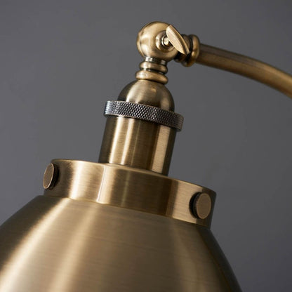 Franklin Black & Antique Brass Task Floor Lamp