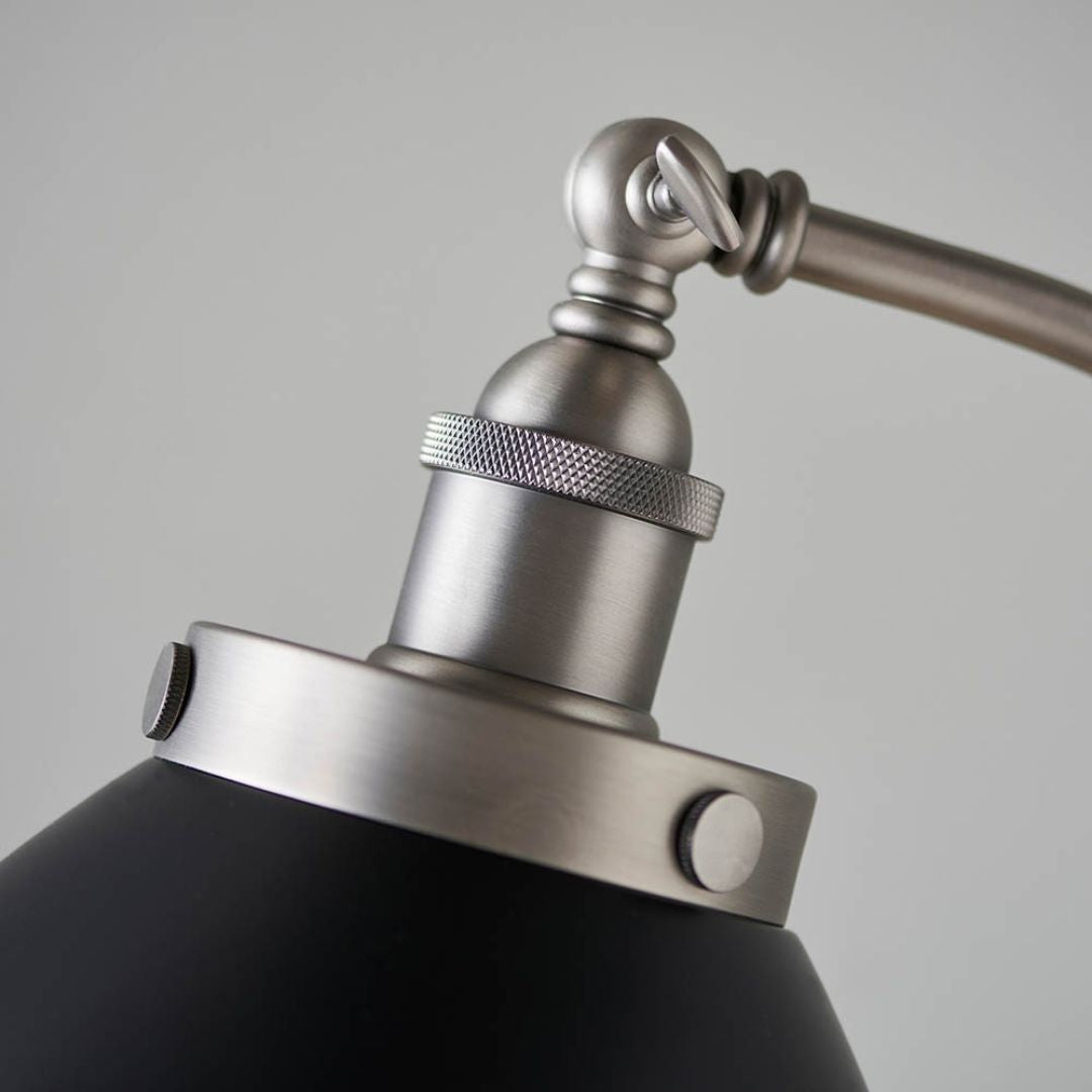 Franklin Black and Pewter Task Floor Lamp