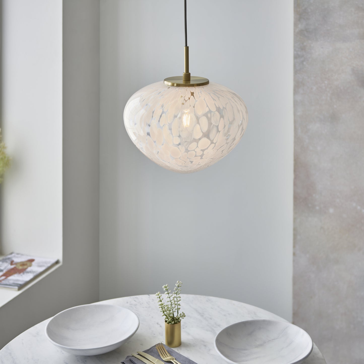 Mali 1 Light Pendant Satin Brass
