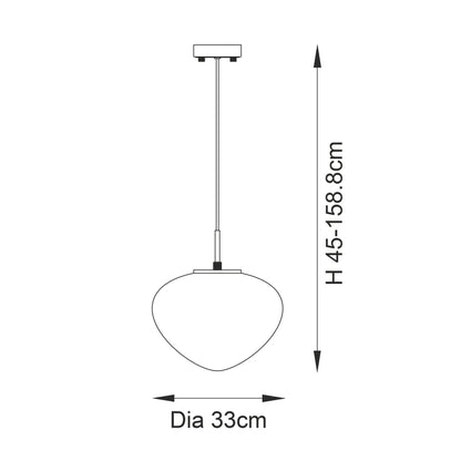 Mali 1 Light Pendant Satin Brass