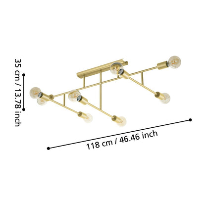 Belsiana Semi-Flush Gold Ceiling Light