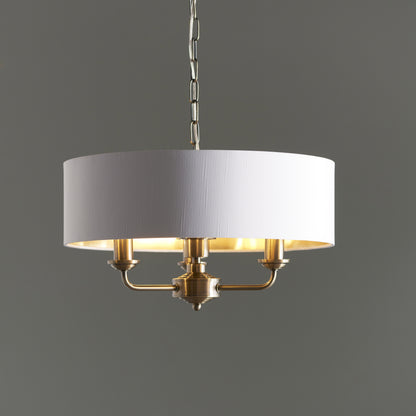 Highclere 3 Light Pendant Antique Brass