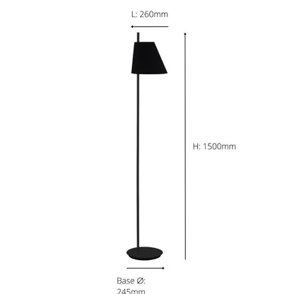 Estaziona Black Floor Lamp