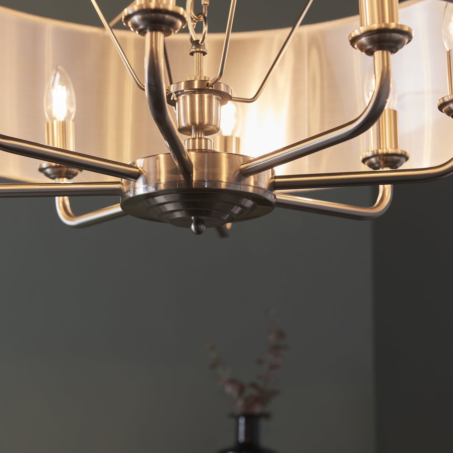 Highclere 8 Light Pendant Brushed Chrome