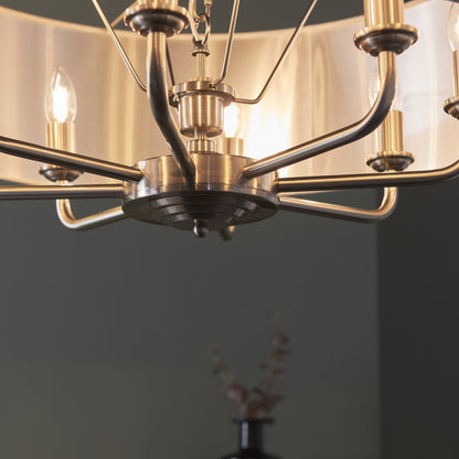 Highclere 8 Light Pendant Brushed Chrome
