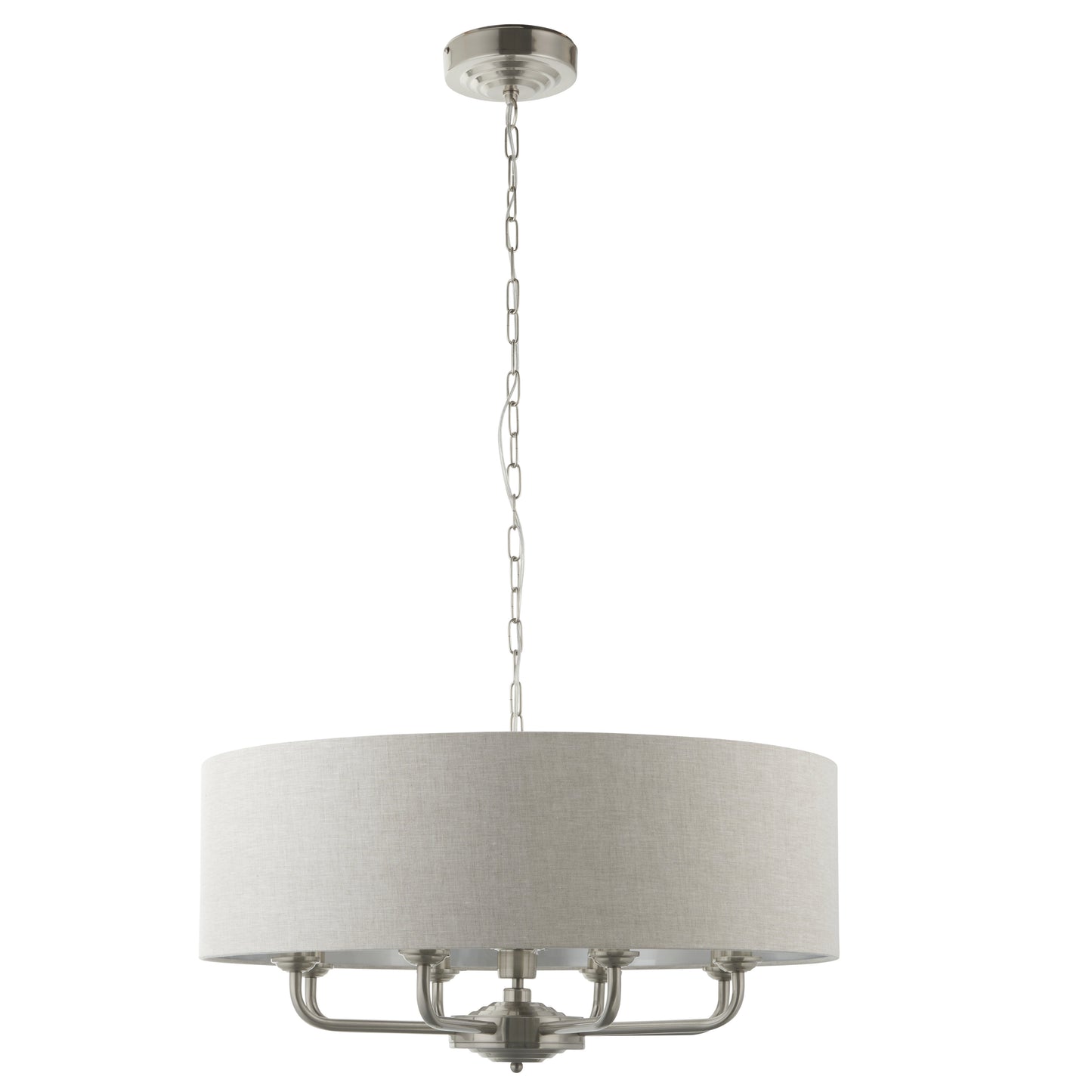 Highclere 8 Light Pendant Brushed Chrome