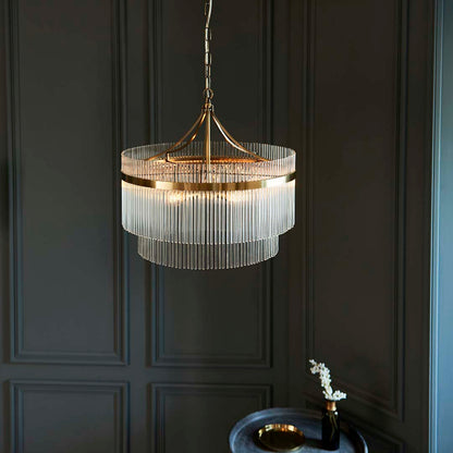 Marietta 5 Light Antique Brass Pendant Ceiling Light