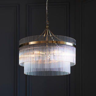 Marietta 5 Light Antique Brass Pendant Ceiling Light