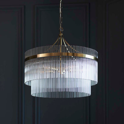 Marietta 5 Light Antique Brass Pendant Ceiling Light