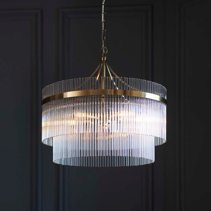 Marietta 5 Light Antique Brass Pendant Ceiling Light